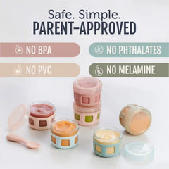 Clean Start Baby Glass Food Jars - 6 Pack