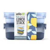Lunch Bento Stack Plastic Food Storage Container, Set of 2