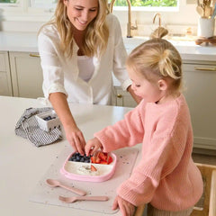 Clean Start Toddler Ceramic Divided Breakfast Plate - 2 Pack