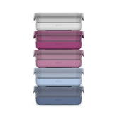 Plastic Food Storage 3.7c Containers with Soft Base, Set of 5