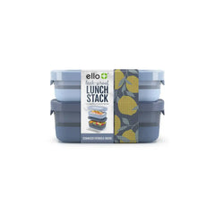 Lunch Bento Stack Plastic Food Storage Container, Set of 2