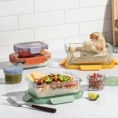 Color Lock® Glass 12pc Mixed Meal Prep Set