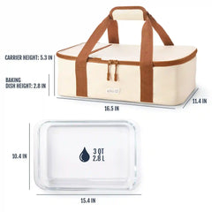 Color Lock® Glass 9x13 Bakeware With Carrier Set
