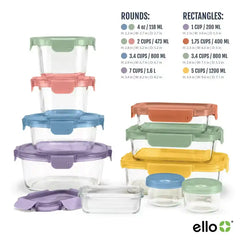 Color Lock® Glass 20pc Mixed Meal Prep Set