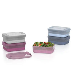 Plastic Food Storage 3.7c Containers with Soft Base, Set of 5
