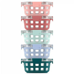 Duraglass™ Round Meal Prep Containers, Set of 5