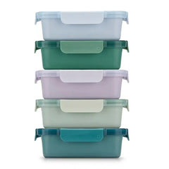 Color Lock® Ceramic Coated Glass Food Storage, Set of 5