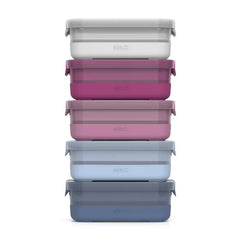 Plastic Food Storage 3.7c Containers with Soft Base, Set of 5