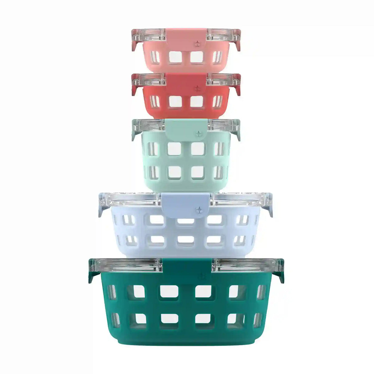 Ello Duraglass™ Round Meal Prep Containers, Set of 5