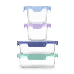 Color Lock® Glass 8pc Mixed Meal Prep Set