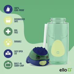 Ellies Kids Water Bottle - 16oz, Tritan Plastic