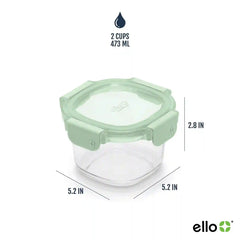 Color Lock® Glass 2 Cup Round 6pc Set
