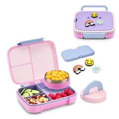 Benni Kids Bento Box with Insulated Food Jar, Ice Pack and Charms