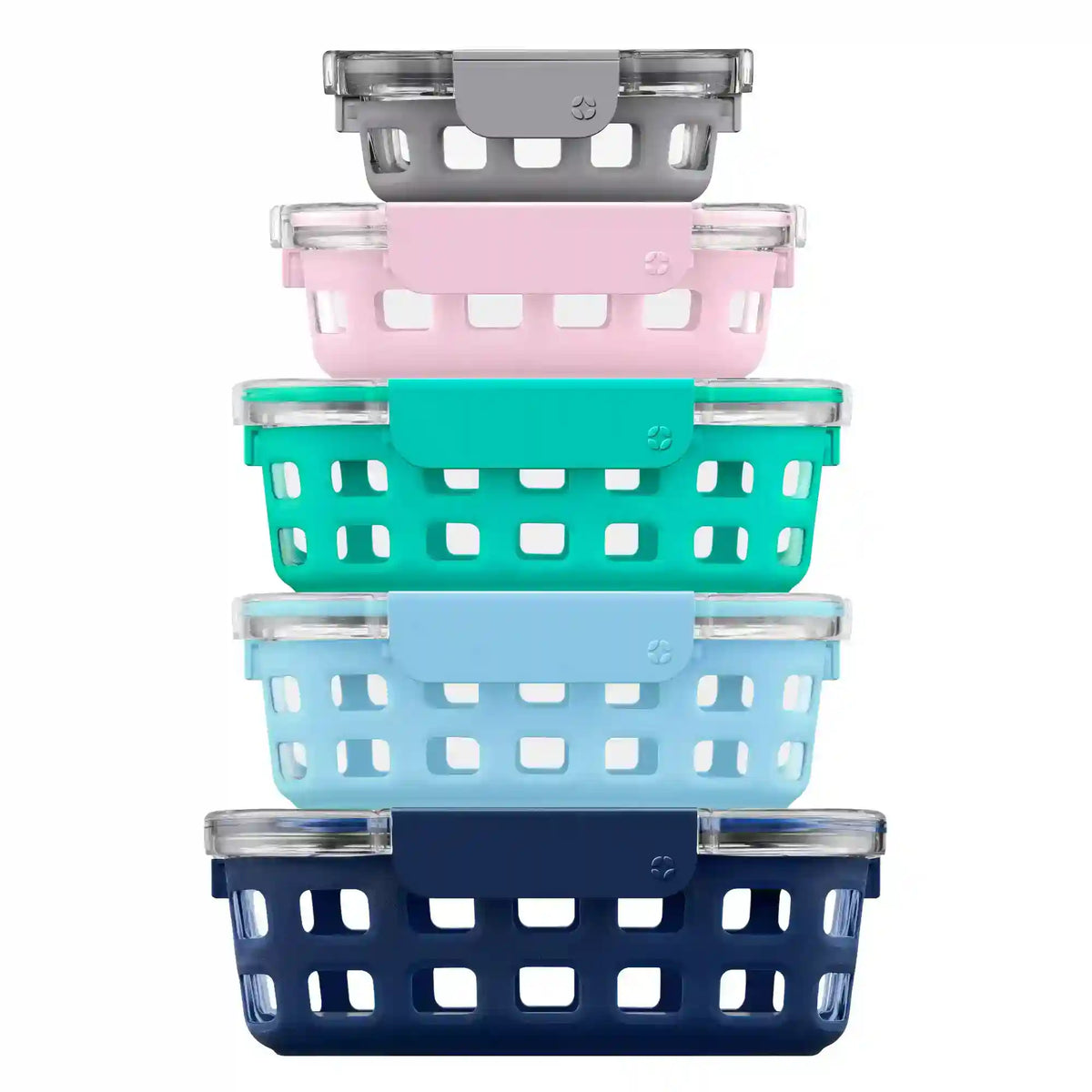 Ello Duraglass™ Multi Pack Meal Prep Containers, Set of 5