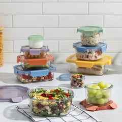 Color Lock® Glass 20pc Mixed Meal Prep Set